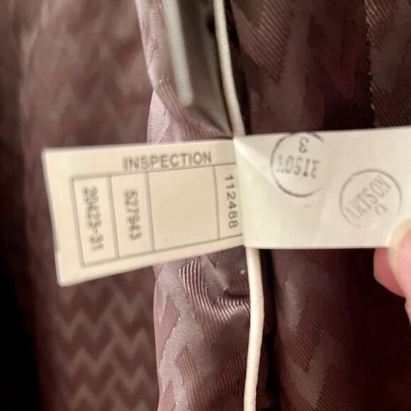 Vtg Wilsons Leather Women M Jacket Chocolate Brown Fitted 3 Button Pockets Lined - Picture 10 of 10